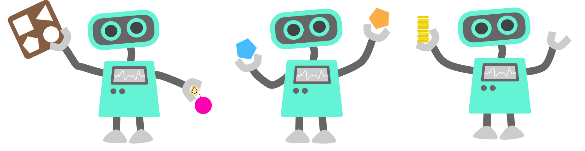 Drei Roboter