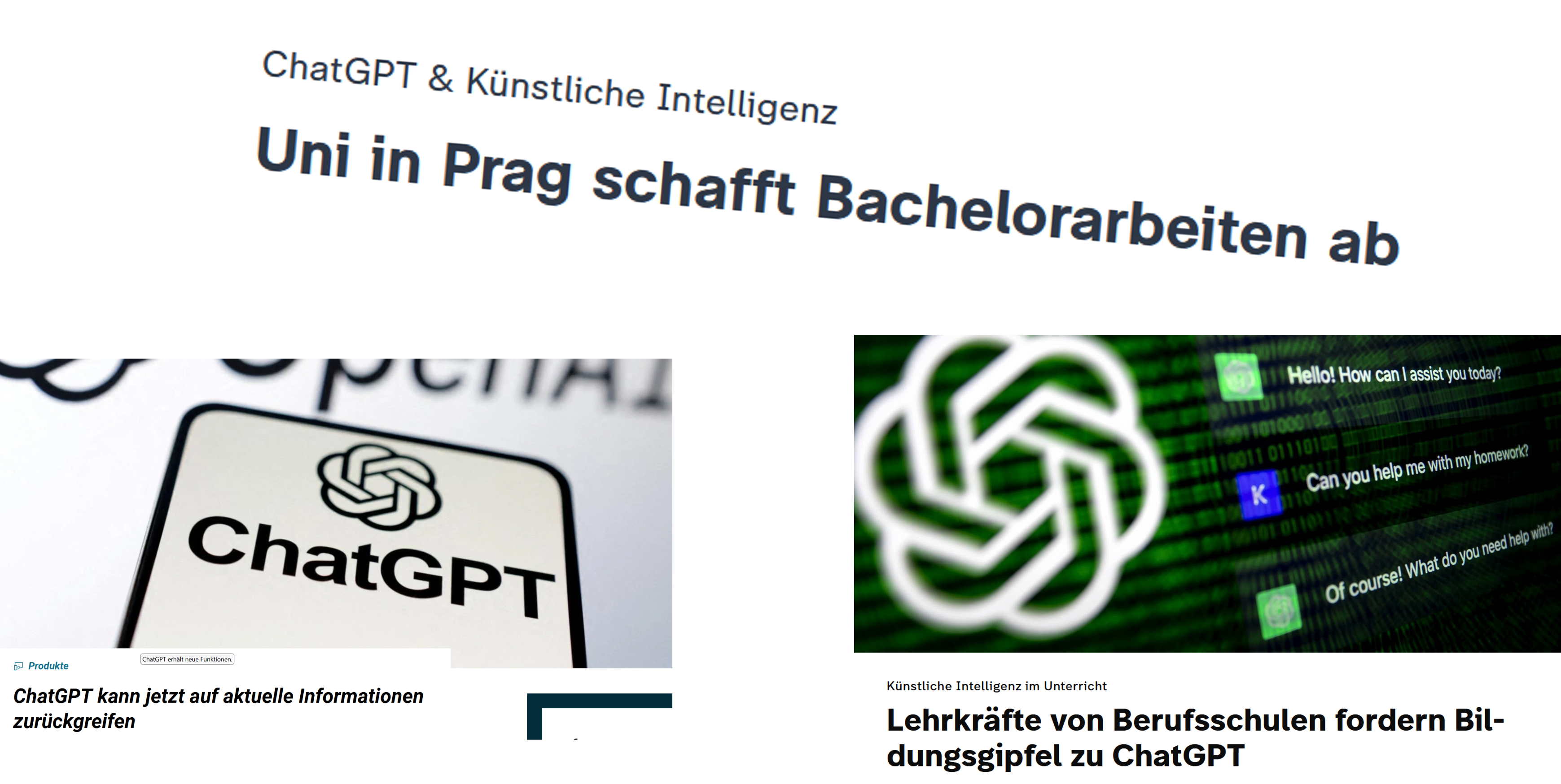 ChatGPT Schalgzeilen
